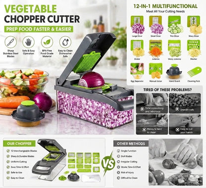 QuickSlice Pro 16-in-1 Vegetable Chopper – Chop, Slice & Dice in Seconds