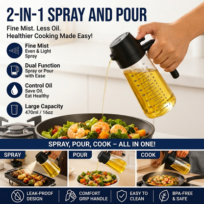 2-in-1 Oil Spray Bottle
