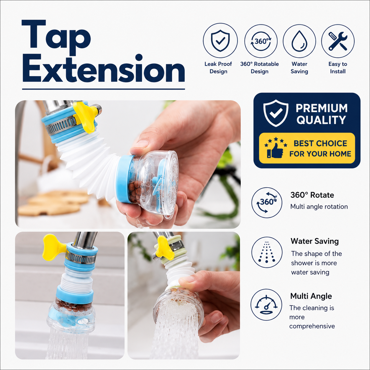 360° Flexible Faucet Filter