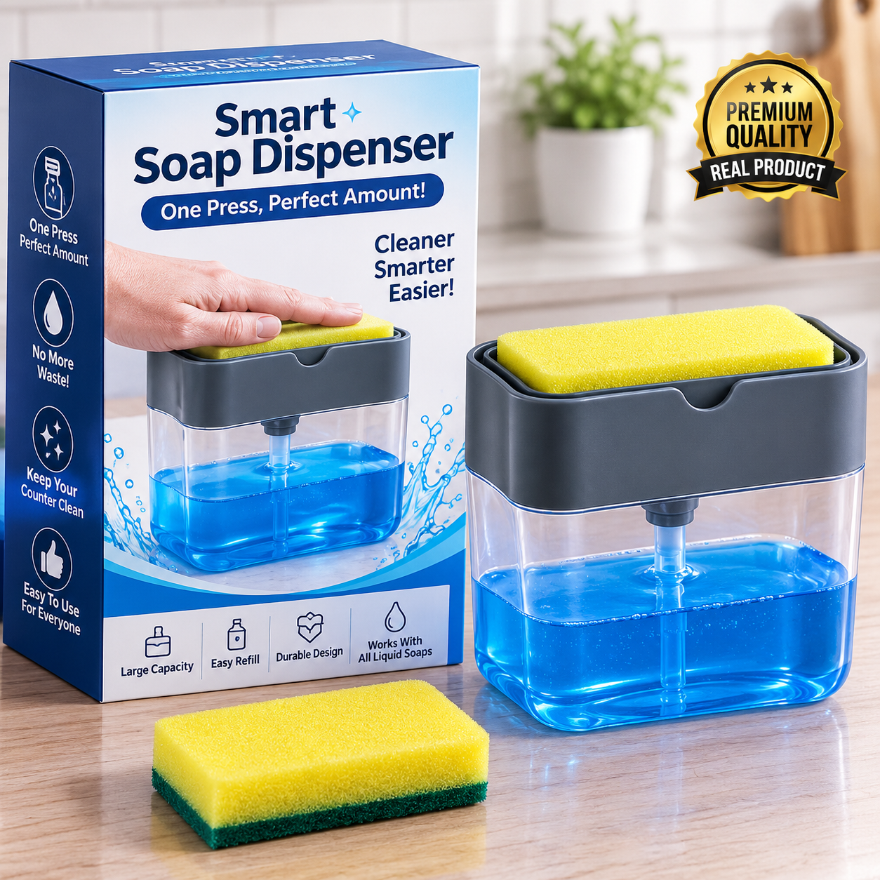 2-in-1 Smart Soap Dispenser