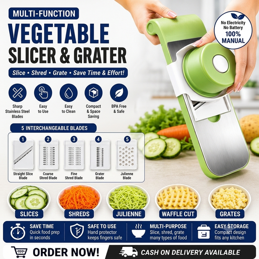 5-in-1 Vegetable Cutter & Grater