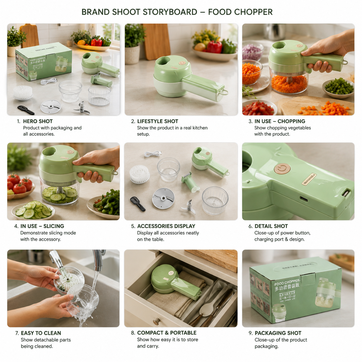 4-in-1 KitchenPro  Rechargeable Electric Chopper