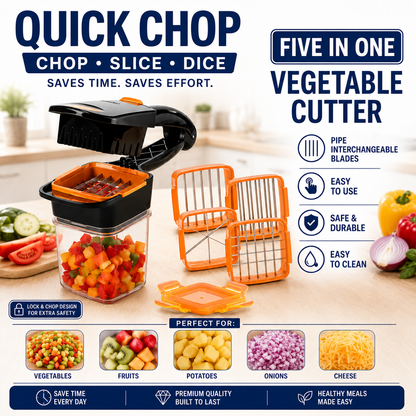 5-in-1 Vegetable Cutter & Chopper