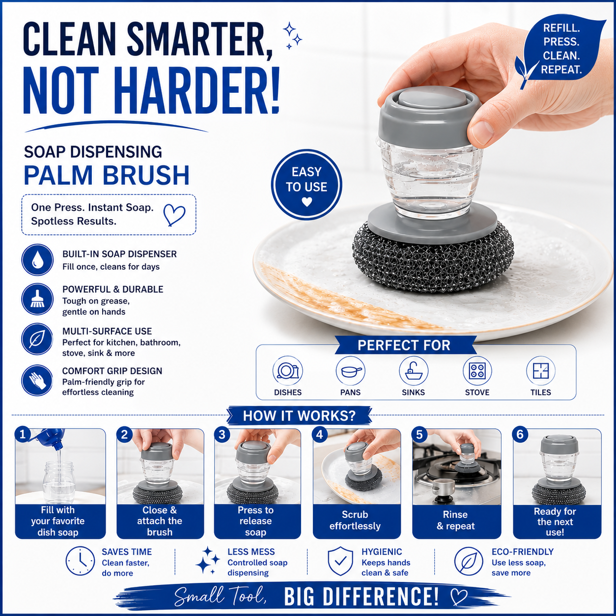 Soap Dispenser Cleaning Brush