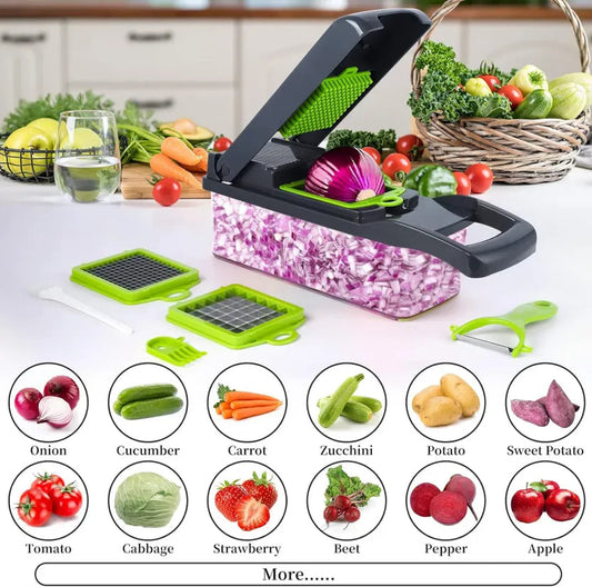 QuickSlice Pro 16-in-1 Vegetable Chopper – Chop, Slice & Dice in Seconds
