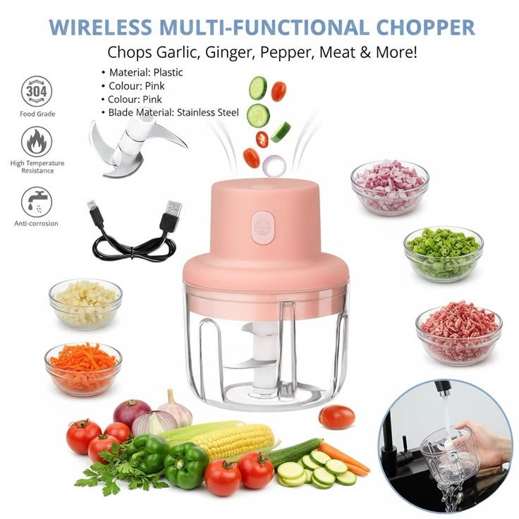 QuickChop Mini Electric USB Rechargeable  Chopper