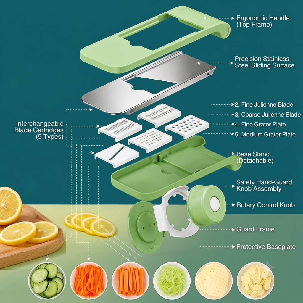 5-in-1 Vegetable Cutter & Grater