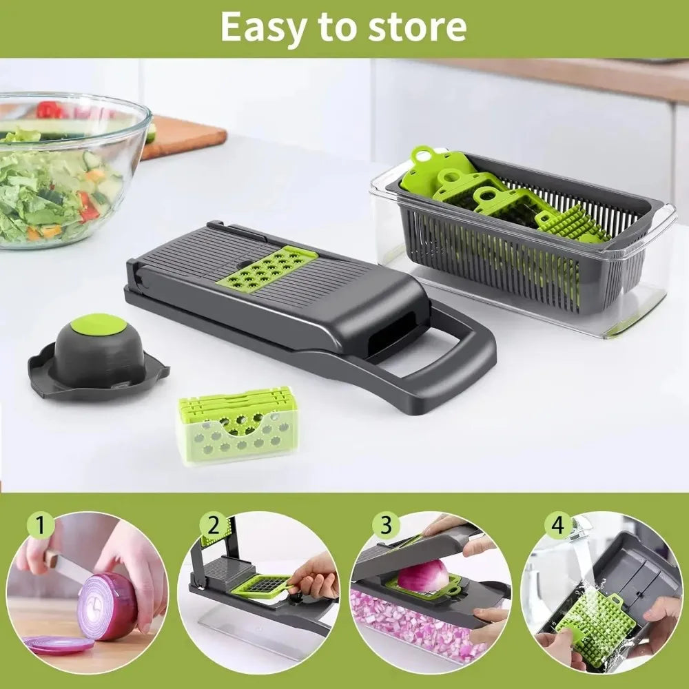 QuickSlice Pro 16-in-1 Vegetable Chopper – Chop, Slice & Dice in Seconds