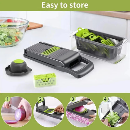 QuickSlice Pro 16-in-1 Vegetable Chopper – Chop, Slice & Dice in Seconds